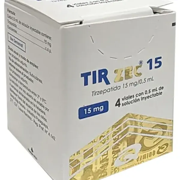 Tirzec 15 Tirzepatida 15MG/0,5ML (4 Frascos com Solução Injetável)